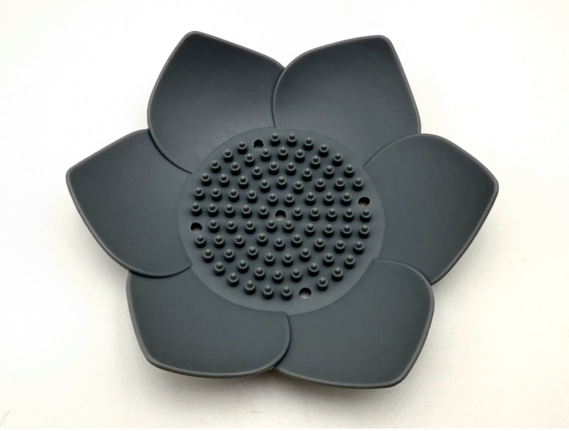 Gray Lotus Flower Soap Holder