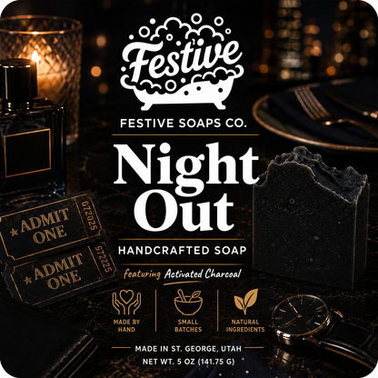 Night Out: Homemade Plant-Based Activated Charcoal Artisan Soap