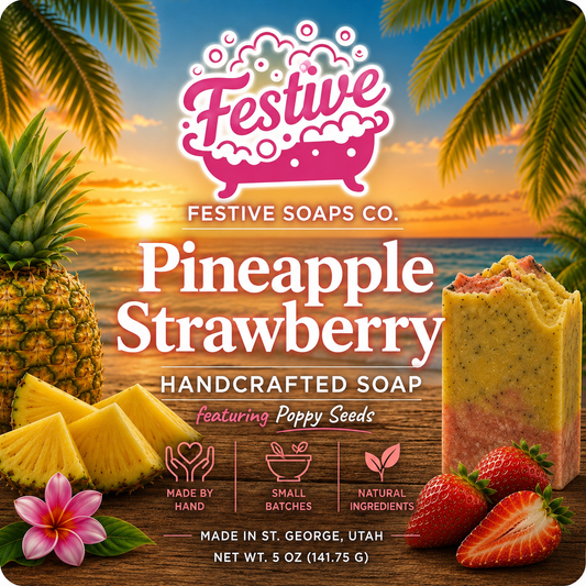 Pineapple Strawberry - Handmade Plant Based Soap