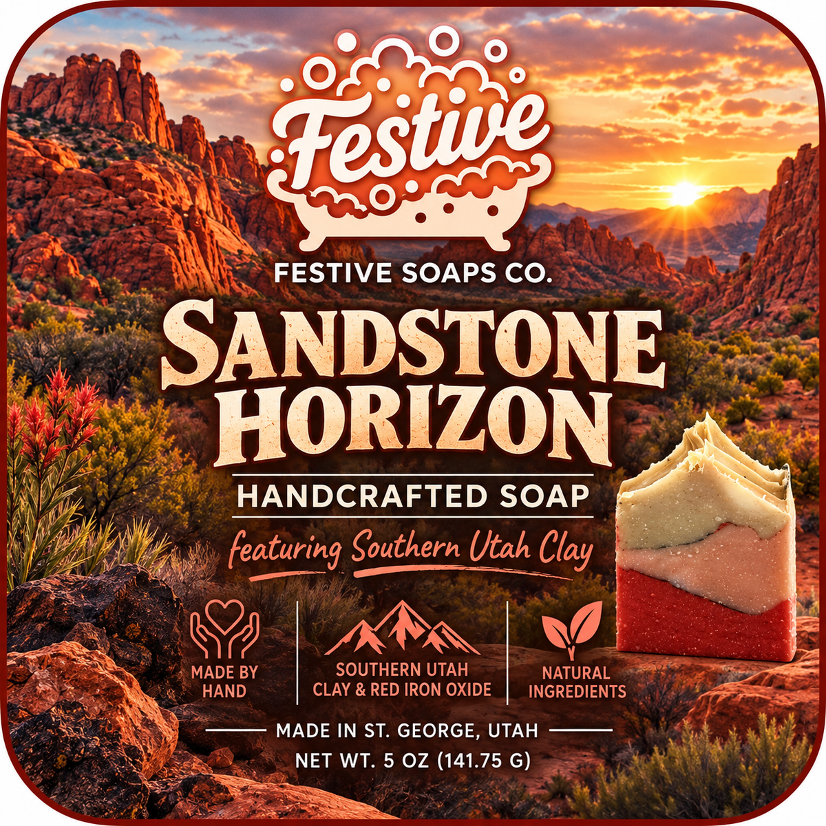 Sandstone Horizon: Homemade Plant-Based Soap