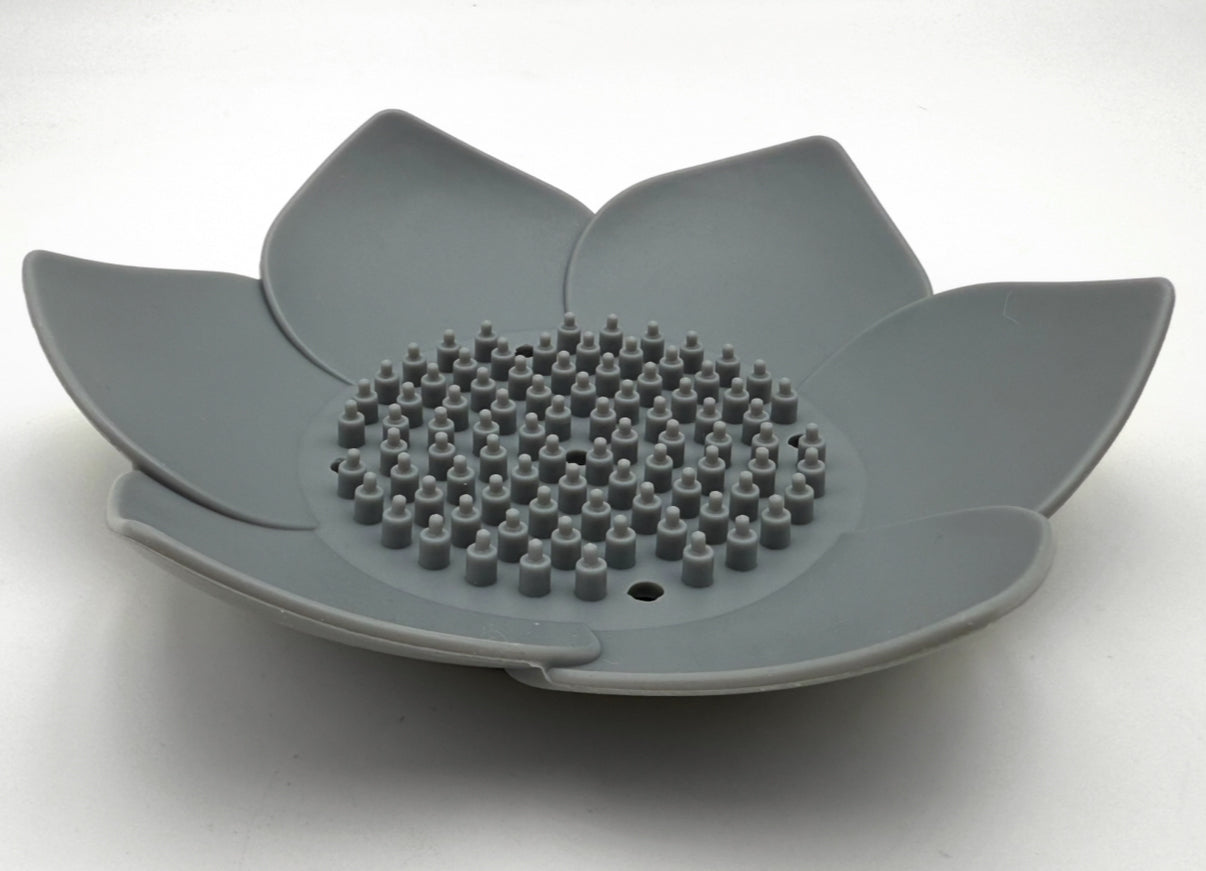 Gray Lotus Flower Soap Holder