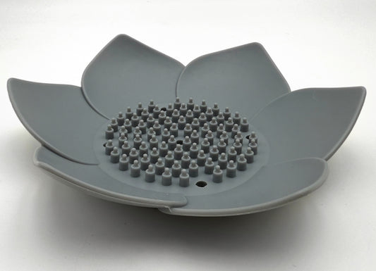 Gray Lotus Flower Soap Holder