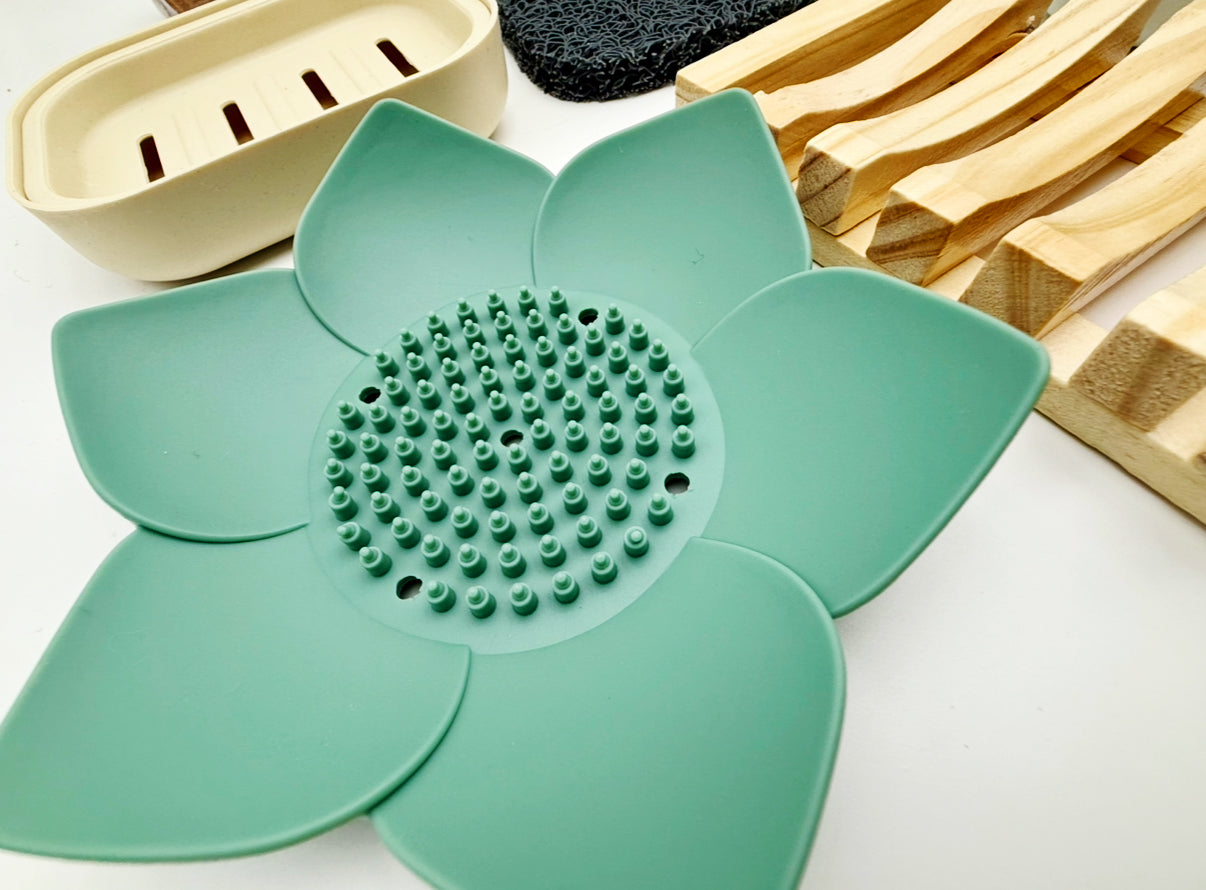 Green Lotus Flower Soap Holder